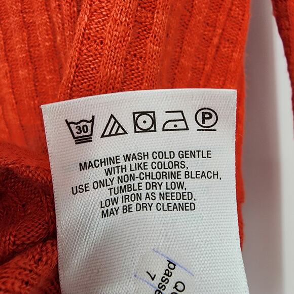 Anthropologie Maeve Red Addie Ruffled Hacci Long Sleeve Pullover Top Size Small - Picture 5 of 6